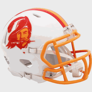 Tampa Bay Buccaneers 1976 to 1996 Riddell Mini Speed Throwback Helmet