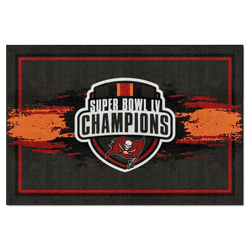 Tampa Bay Buccaneers 5ft. x 8 ft. Plush Area Rug, 2021 Super Bowl LV Champions