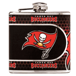 Tampa Bay Buccaneers 6oz Stainless Steel Flask with Metallic Graphics