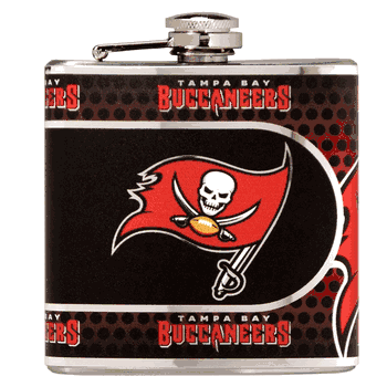 Tampa Bay Buccaneers 6oz Stainless Steel Flask with Metallic Graphics
