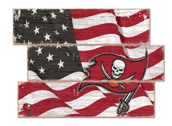 Tampa Bay Buccaneers American Flag 3 Plank
