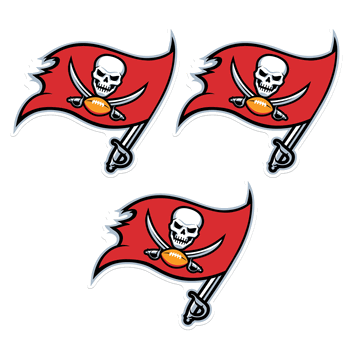 Tampa Bay Buccaneers Auto Decal 3 Pack