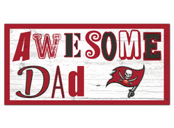 Tampa Bay Buccaneers Awesome Dad 6x12 Sign