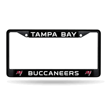 Tampa Bay Buccaneers  Black Chrome Frame with Plastic Inserts 12