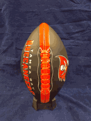 Tampa Bay Buccaneers Black Matte Full Size Football