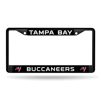Tampa Bay Buccaneers Standard Black Chrome Frame with Plastic Inserts 12