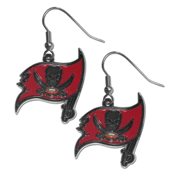 Tampa Bay Buccaneers Chrome Dangle Earrings