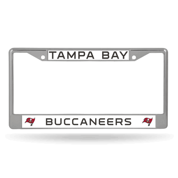Tampa Bay Buccaneers Standard Chrome Frame with Plastic Inserts 12