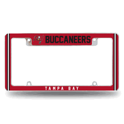 Tampa Bay Buccaneers Classic 12" x 6" Chrome All Over Automotive License Plate Frame