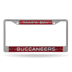 Tampa Bay Buccaneers Classic 12" x 6" Silver Bling Chrome Car/Truck/SUV Auto Accessory