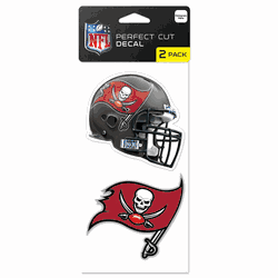 Tampa Bay Buccaneers Decal 4x4 Perfect Cut Set of 2