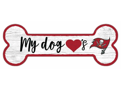 Tampa Bay Buccaneers Dog Bone 6x12 Sign