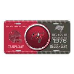 Tampa Bay Buccaneers Embossed Metal License Plate