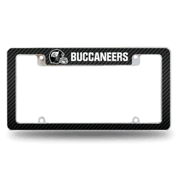 Tampa Bay Buccaneers Helmet Logo 12" x 6" Chrome All Over Automotive License Plate Frame for Car/Truck/SUV