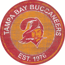 Tampa Bay Buccaneers Heritage Logo Round Sign
