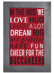 Tampa Bay Buccaneers In This House Sign