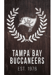 Tampa Bay Buccaneers Laurel Wreath 11x19 Sign