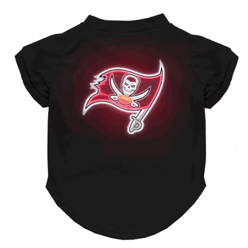 Tampa Bay Buccaneers Neon Pet T-Shirt, Medium