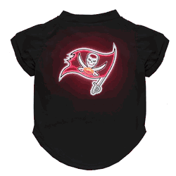 Tampa Bay Buccaneers Neon Pet T-Shirt, X-Small