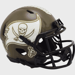 Tampa Bay Buccaneers NFL Mini Speed Football Helmet SALUTE TO SERVICE