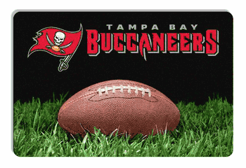 Tampa Bay Buccaneers Pet Bowl Mat Classic Football Size Large
