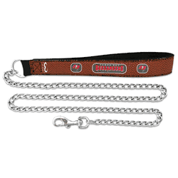 Tampa Bay Buccaneers Pet Leash Leather Chain Football Size Large