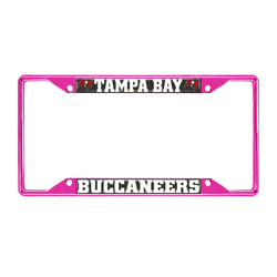 Tampa Bay Buccaneers Pink Metal License Plate Frame - 6.25"x12.25"