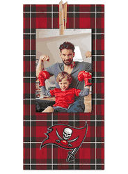 Tampa Bay Buccaneers Plaid Clothespin 6x12 Sign