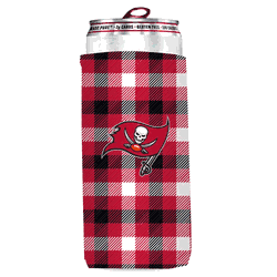Tampa Bay Buccaneers Plaid Insulated Slim Can Sleeve