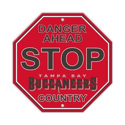 Tampa Bay Buccaneers Plastic Stop Sign