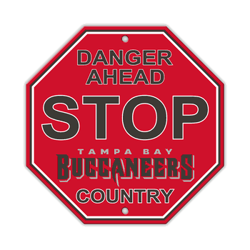 Tampa Bay Buccaneers Plastic Stop Sign