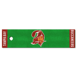 Tampa Bay Buccaneers Putting Green Mat - 1.5ft. x 6ft.NFL Retro Logo, Bucco Bruce Logo
