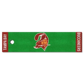 Tampa Bay Buccaneers Putting Green Mat - 1.5ft. x 6ft.NFL Retro Logo, Bucco Bruce Logo