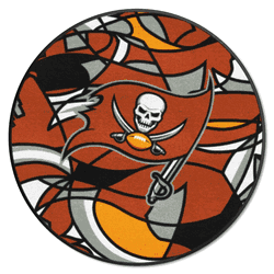 Tampa Bay Buccaneers Roundel Rug - 27in. Diameter XFIT Design
