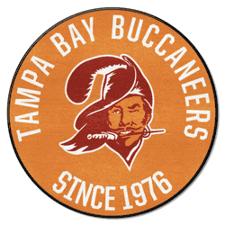 Tampa Bay Buccaneers Roundel Rug - 27in. DiameterNFL Retro Logo, Bucco Bruce Logo