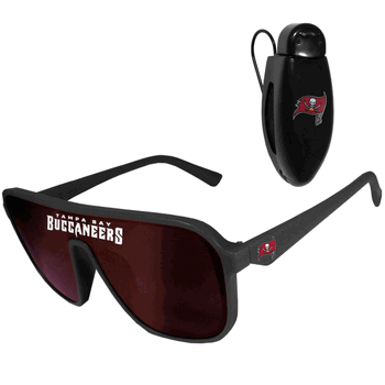 Tampa Bay Buccaneers Shield Sunglasses with Visor Clip