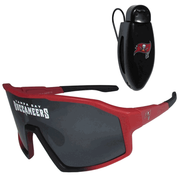 Tampa Bay Buccaneers Shield Sunglasses with Visor Clip
