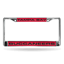 Tampa Bay Buccaneers Standard 12" x 6" Laser Cut Chrome Frame