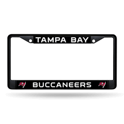 Tampa Bay Buccaneers Standard Black Chrome Frame with Plastic Inserts 12" x 6" Car/Truck Auto Accessory