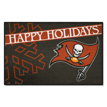 Tampa Bay Buccaneers Starter Mat Accent Rug - 19in. x 30in. Happy Holidays Starter Mat