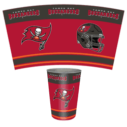 Tampa Bay Buccaneers Wastebasket 3.3 Gallon Tin
