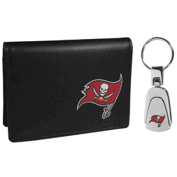Tampa Bay Buccaneers Weekend Bi-fold Wallet & Steel Key Chain