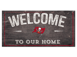 Tampa Bay Buccaneers Welcome Distressed 6 x 12