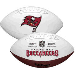 Tampa Bay Buccaneers Wilson NFL Live Signature Autograph White Panel Football