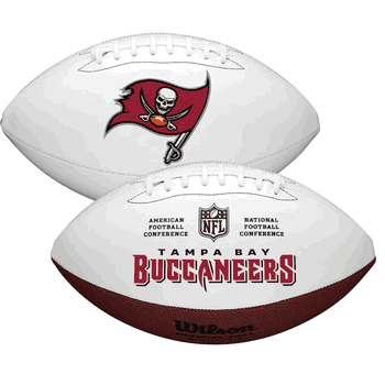 Tampa Bay Buccaneers Wilson NFL Live Signature Autograph White Panel Football