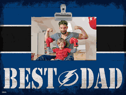 Tampa Bay Lightning 10" x 8" Best Dad with Stripe Clip Frame
