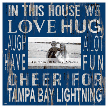 Tampa Bay Lightning 10x10 In This House Frame Sign