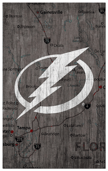 Tampa Bay Lightning 11x19 City Map Sign