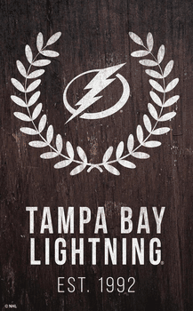 Tampa Bay Lightning 11x19 Laurel Wreath Sign
