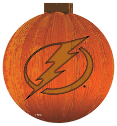 Tampa Bay Lightning 12 in. Halloween Pumpkin Sign